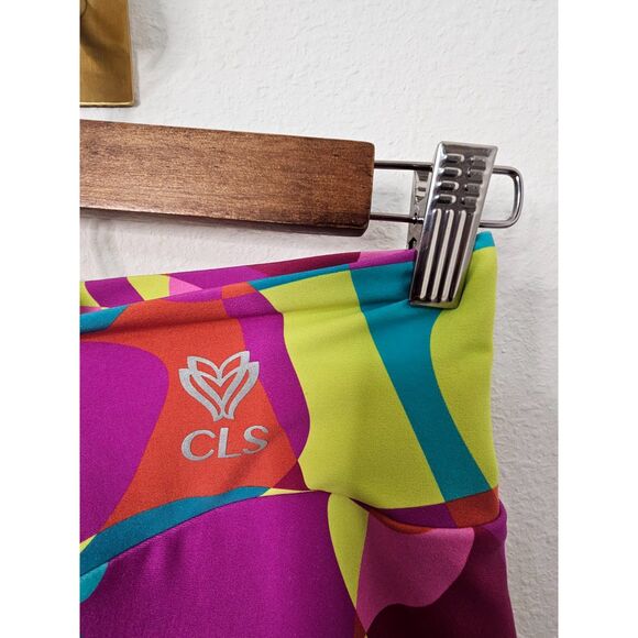 CLS Sportswear V Cut Waist Shape Colorful Pebbles Leggings Medium - Picture 4 of 8